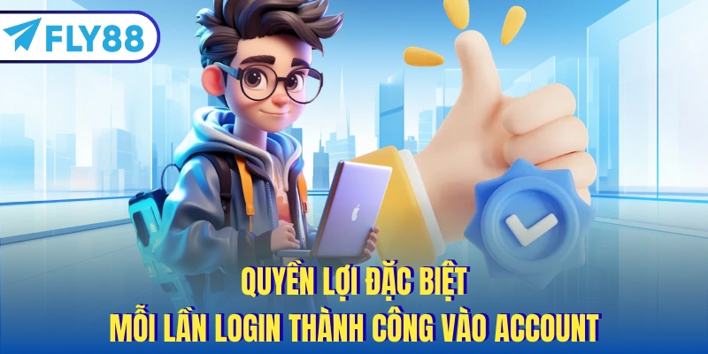 Quyền lợi đặc biệt mỗi lần login thành công vào account